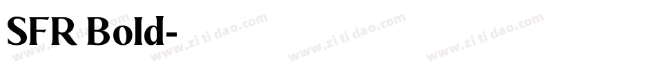 SFR Bold字体转换